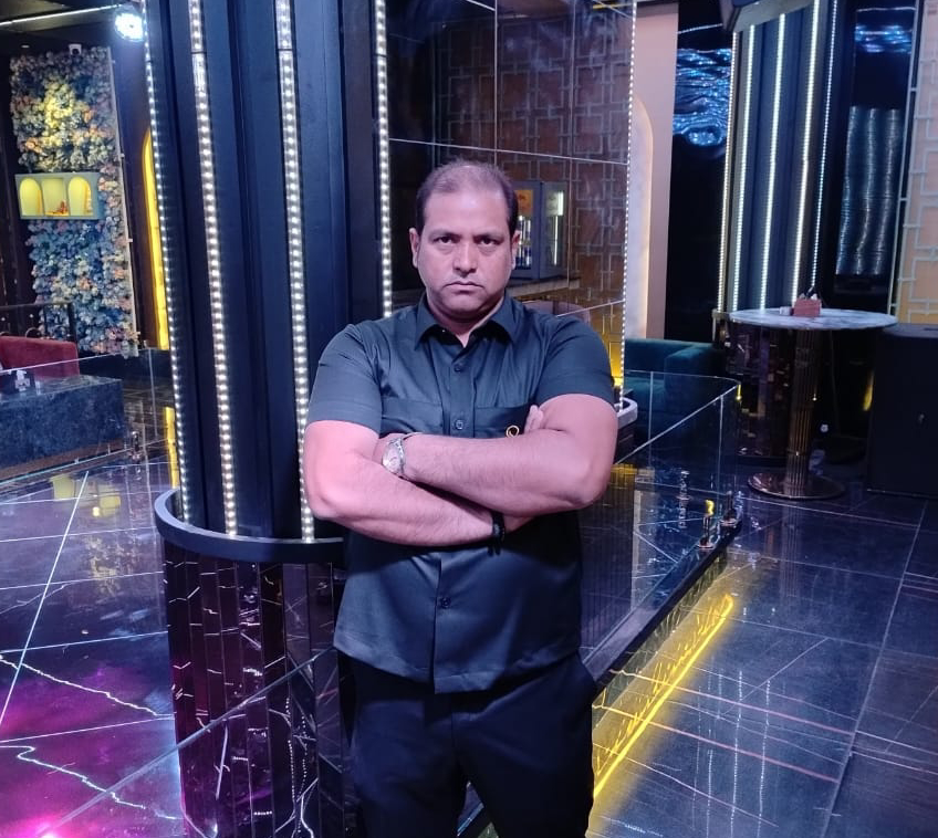 Experienced nightclub party security staff monitoring entrance and crowd